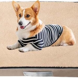 Dog Bed, Waterproof Orthopedic Dog Bed, Soft Sofa Bed with Removable and Washable Covers, Foam Dog Mattress with Non-Slip Base, Khaki, XXL