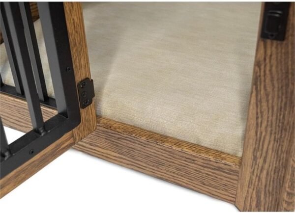 Pemberly Row Pet Cabinet with Aluminum Grates & Pad in Brown - Image 9