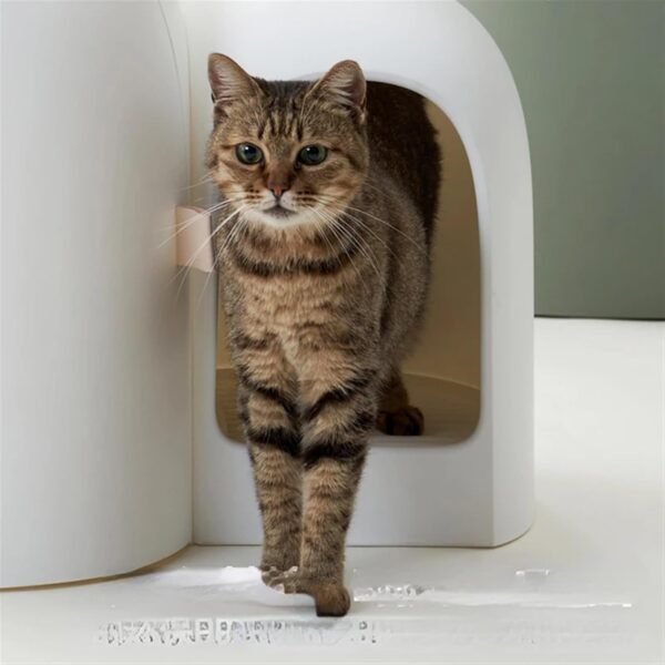 Large Cats Litter Box Chats Villa House Items Mat Fountain Cats Litter Box Door Scoop Feede Pet Supplies(67.7x49x50cm-01) - Image 6