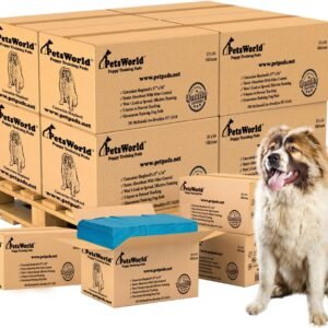 PETSWORLD Enormous Dog Training & Potty Pads, 37x54 inch - Tear Resistant with Strong Leak-Proof Backing, Optional Adhesive Tape, 1200 Count