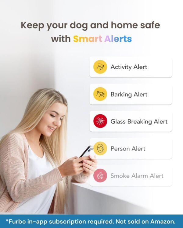 Furbo 360° Dog Camera + Mini (2-Camera Bundle Nanny Pro Subscription): Dog Safety & Home Security Alerts, Pet Camera with Speaker, Phone App & Night Vision (New Subscription Needed at Setup) - Image 3