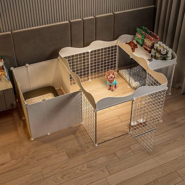 Cat Kennel - Cat Playpen, Pet Playpen, Outdoor Cat Enclosure with Dense Metal Wire,DIY Design,Small Animal Cage for Small-Sized Dog, Puppy, Rabbit, Guinea Pigs Storeable Items