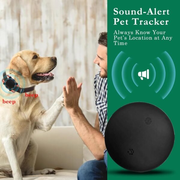 Dog Tracker, Pet Location Tracker with Collar Holder for Dogs, Waterproof Bluetooth Pet Collar Protector, Item Finder MFi Certified, No Subscription Fee, iOS Compatible (Black and Red) - Image 3