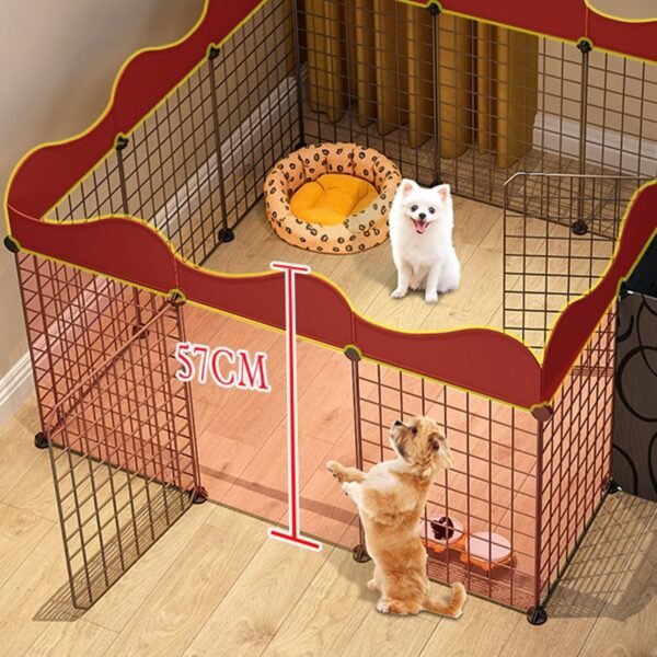 Cat Kennel - Cat Playpen, Pet Playpen, Outdoor Cat Enclosure with Dense Metal Wire,DIY Design,Small Animal Cage for Small-Sized Dog, Puppy, Rabbit, Guinea Pigs Storeable Items - Image 2