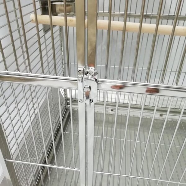 Birdcage Big Size 304 Stainless Steel Parrot Cage Double Bird Cage Amazons 125cmX60 Net Cover - Image 2