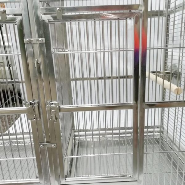 Birdcage Big Size 304 Stainless Steel Parrot Cage Double Bird Cage Amazons 125cmX60 Net Cover - Image 4